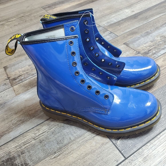 Dr. Martens Shoes - Nwot Dr. Marten blue patent leather boots